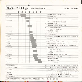 ミュージックエコー1971年7月号付録裏