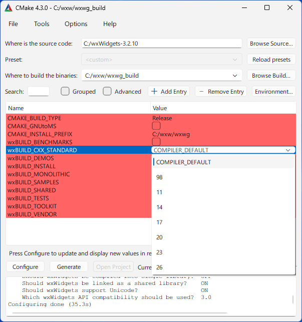 C++標準選択
